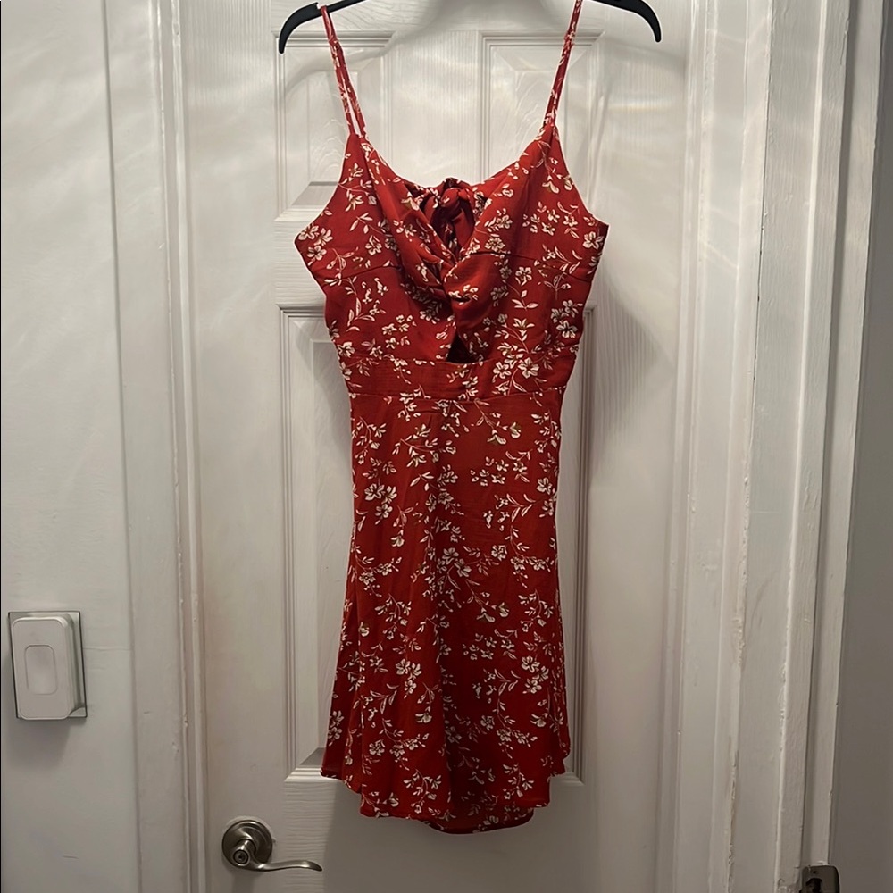 SHEIN Red Ruffled Mini Dress for Cocktail Nights